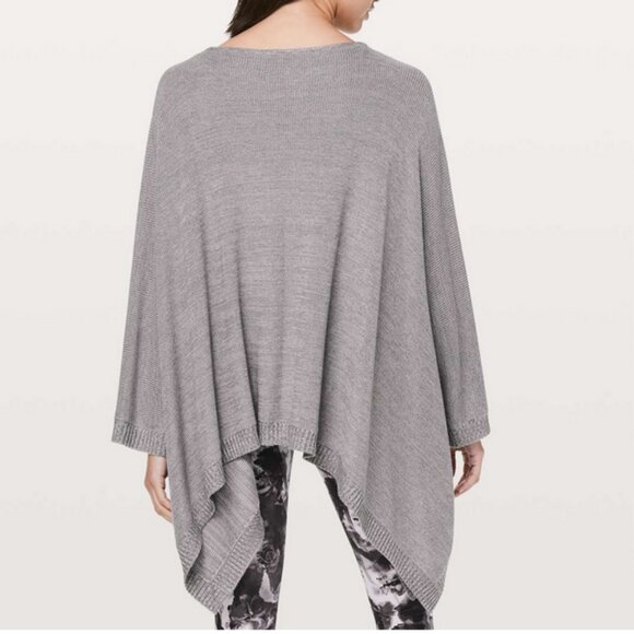 Lululemon Divinity Scarf Poncho Wrap Gray - Picture 3 of 13